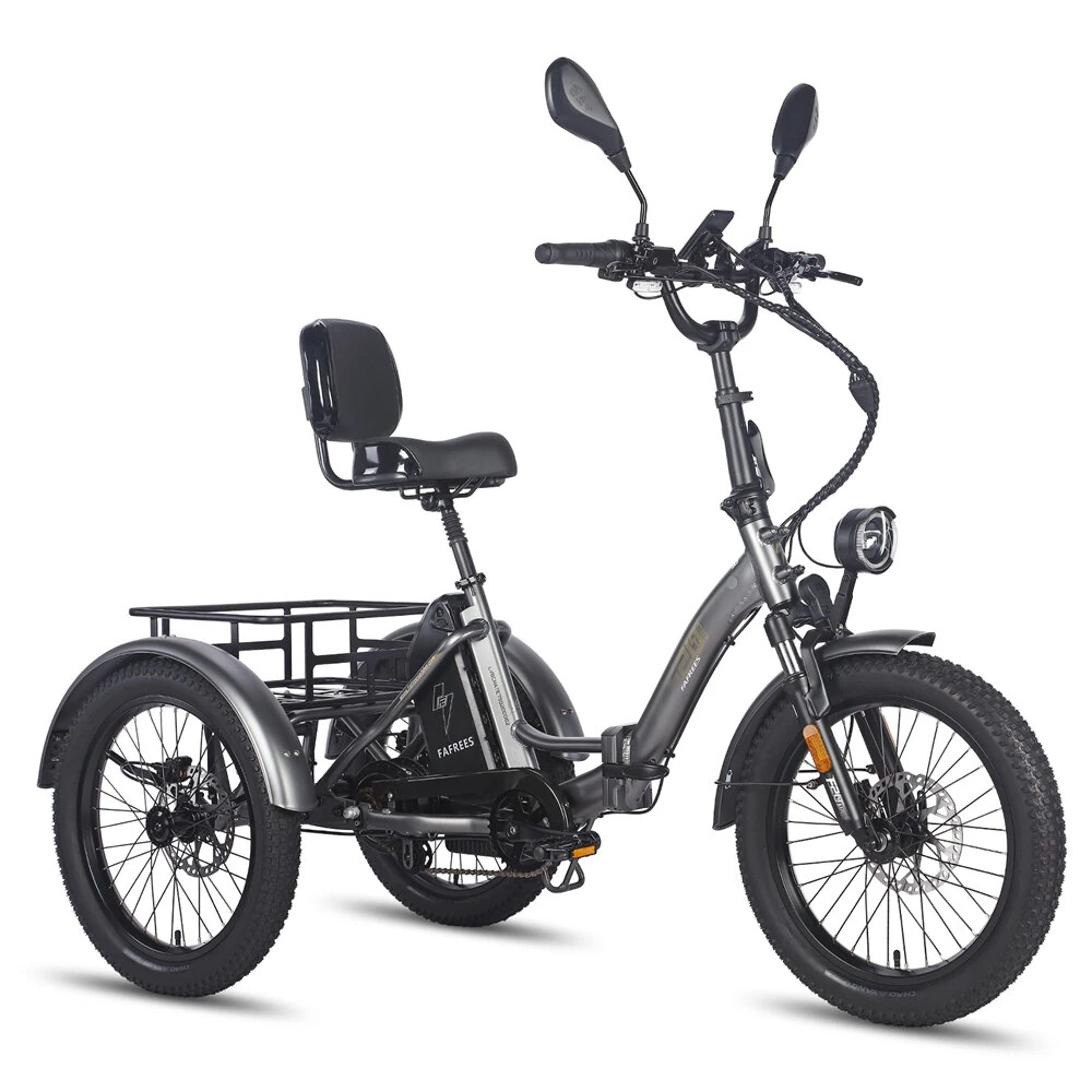 [EU DIRECT] FAFREES F20 MATE Electric Tricycle 48V 23.45Ah Battery 500W Motor 20*3.0inch Fat Tires 95-120KM Mileage Range 180KG Max Load Folding Electric Bike