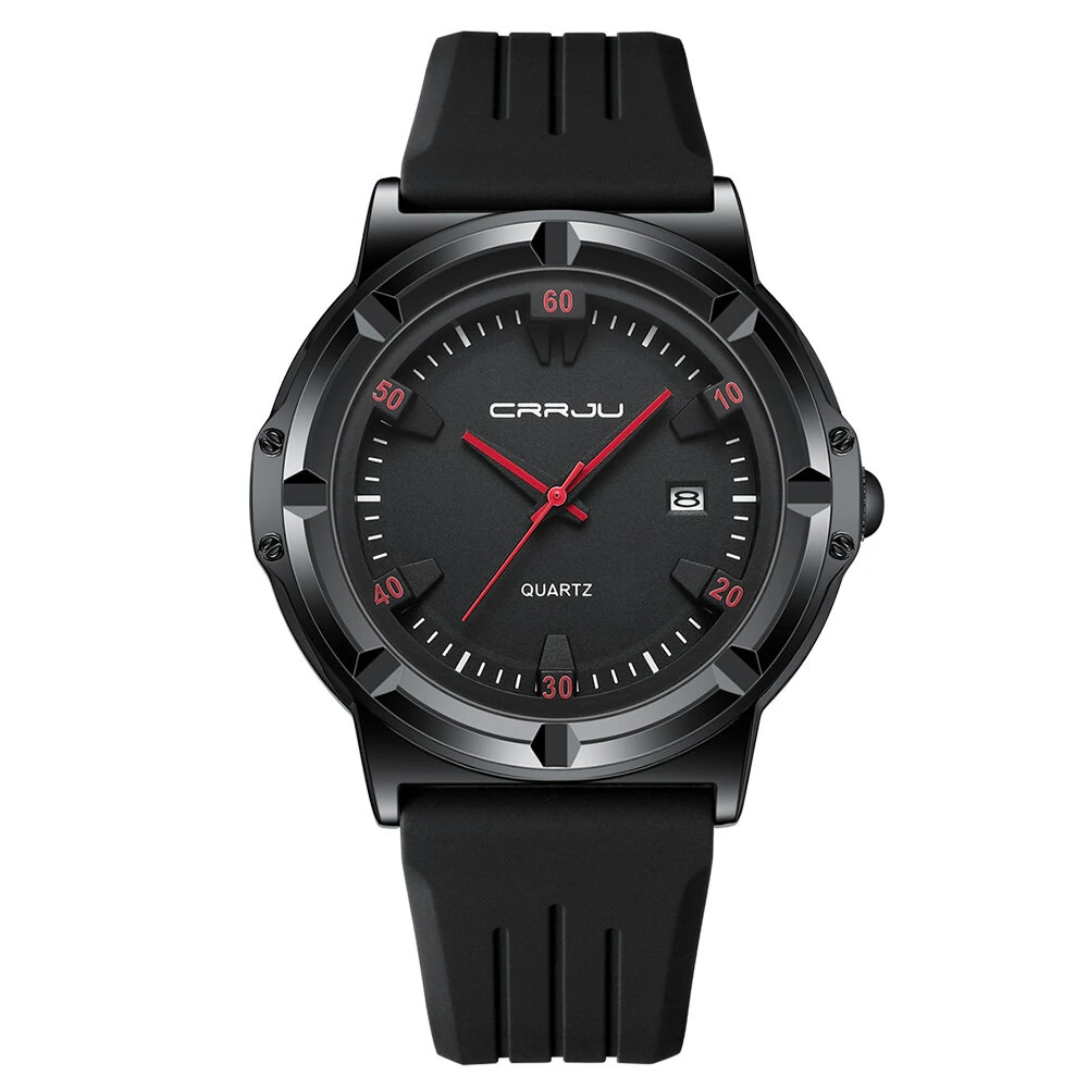 CRRJU Men's Sports Quartz Watches Waterproof Date Business Casual Wristwatch