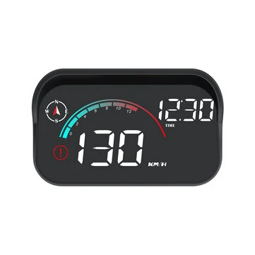 GEYIREN M22 Universal Car HUD Multifunctional Display Head-Up Display GPS Speedometer Compass USB Rechargeable
