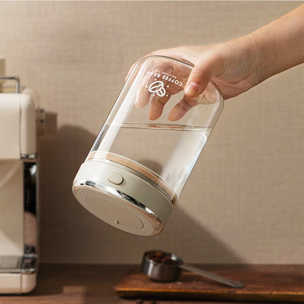 Vacuum Food Grade Coffee Bean Sealed Jar with Date Tracker Waking Bean Valve Storage Containers Widely Used for Grain Snack Sugar Tea