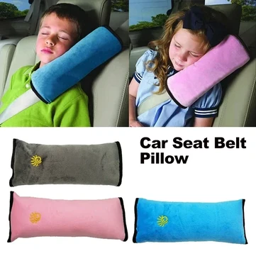 Universal Car Seat Belt Shoulder Cushion for Kids Adjust Shoulder Toddler Head Protector Baby Sleeping Seatbelt Positioner Plush Cover Pad