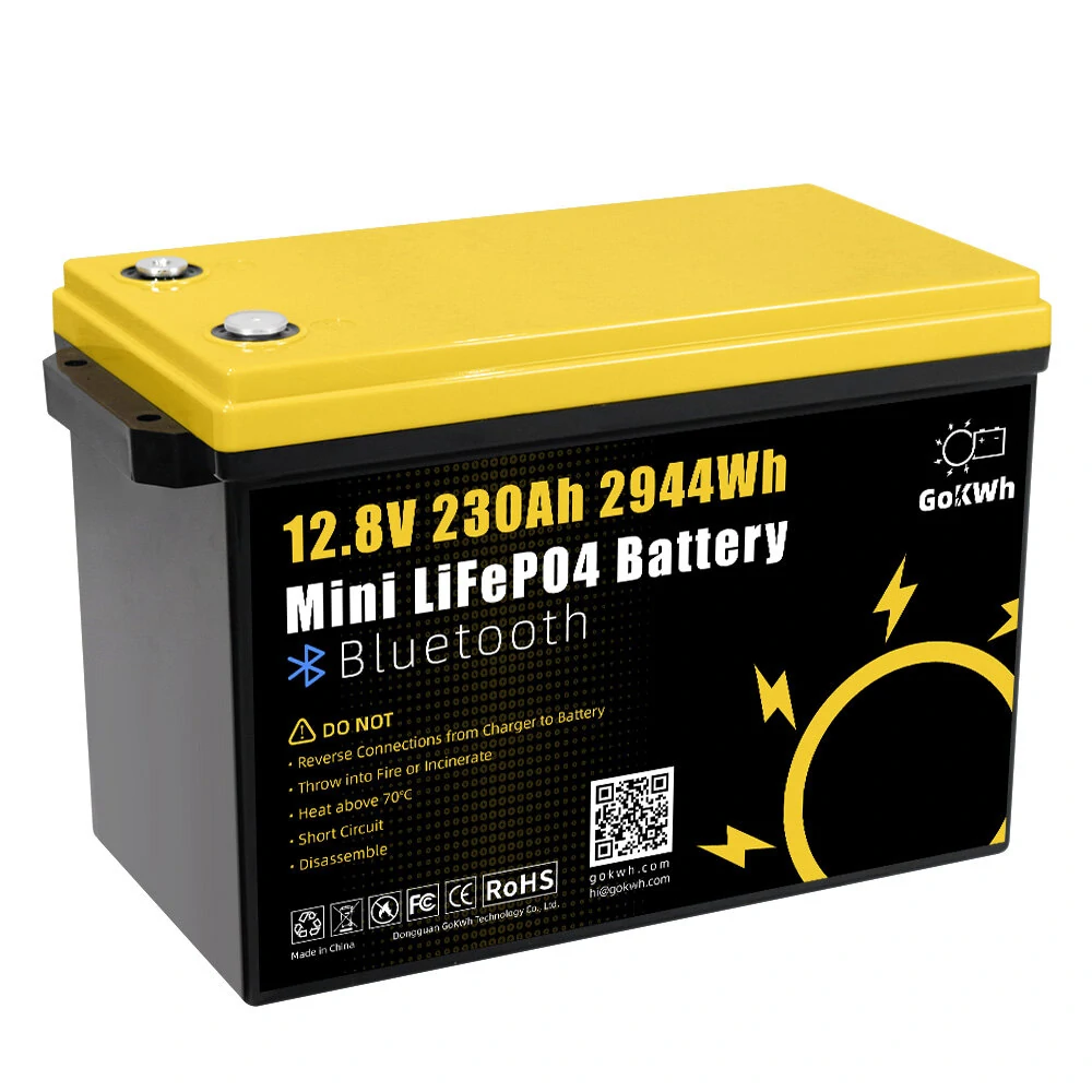Gokwh 12V 230AH LiFePO4 Lithium Battery 2944Wh 200A BMS 6000+ Deep Cycles Built-in Smart APP bluetooth Perfect for RV, Marine, Home Energy Storage