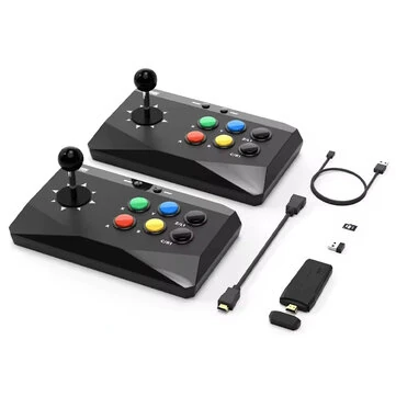 Y3 Arcade 4K Video Game Console with Game Arcade Keyboard Built-in 10000 Games Stick 2.4G Wireless Video Game Player Machine Kit Support HD Output for PS1/FC/GBA Retro TV
