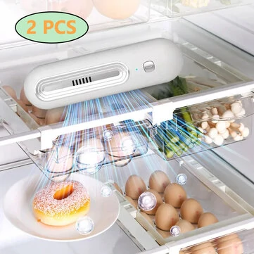 2PCS / 4PCS USB Rechargeable Fridge Deodorizer Multifunctional Ozone Machine Compact Air Purifier with Two Modes for Effective Odor Elimination Extend Food Freshness Lightweight Portable for