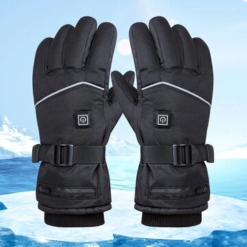 TENGOO Winter Heated Gloves Motorcycle Waterproof Gloves Heated Heating Warm Work Gloves Thermal Heated Outdoors Cycling Ski Gloves Battery Heated Gloves