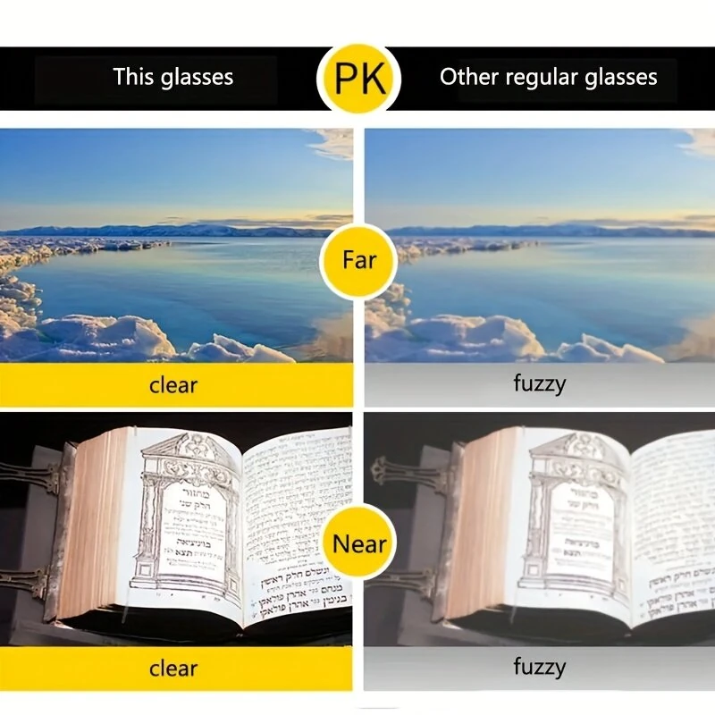 Progressive Multifocal Photochromic Reading Glasses for Men Women HD Anti-blue Light Near Far Eyeglasses