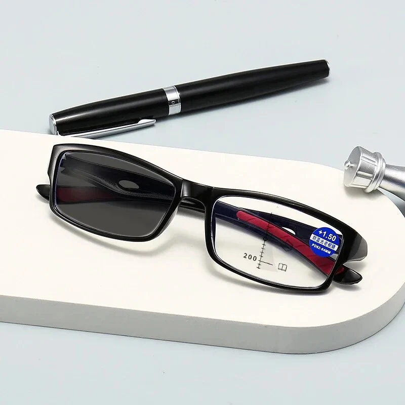 Progressive Multifocal Photochromic Reading Glasses for Men Women HD Anti-blue Light Near Far Eyeglasses