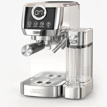 [EU Direct] HiBREW H13A 20Bar 3 in 1 Semi Automatic Espresso Cappuccino Latte Coffee Machine Automatic Milk Froth Ground Coffee Stainless Steels
