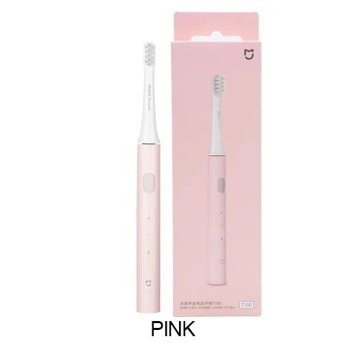 Xiaomi Mijia T100 Sonic Electric Toothbrush Rechargeable IPX7 Waterproof 16500 rpm High Frequency Vibration 30 Days Endurance Lightweight Travel Ready Blue White Pink