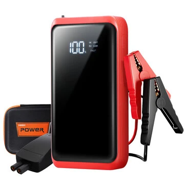 T48-72 3000A Car Jump Starter Emergency Power Bank Portable Battery Charger with Intelligent Battery Starter Clip LED Multi Mode Lights for 12V Gasoline Diesel Vehicles