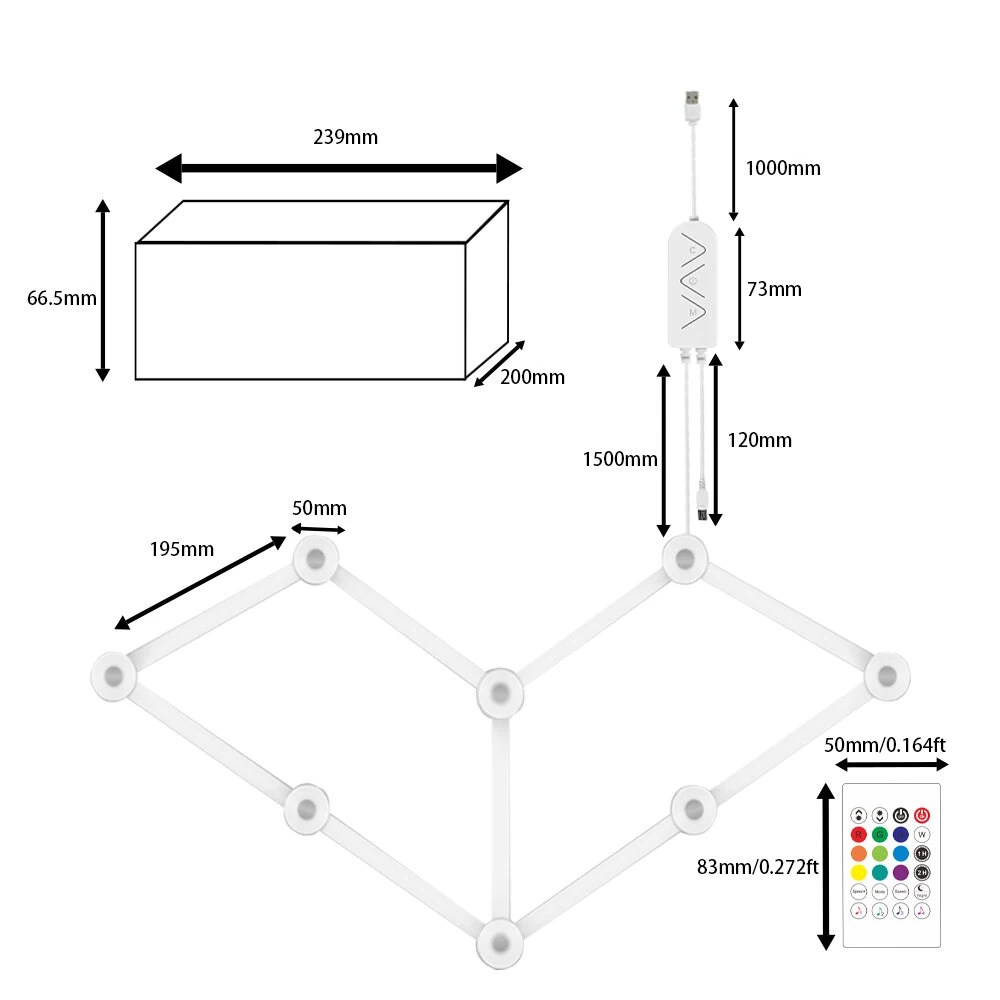 BLITZWILL BW-SL1 DIY Splicing Light Bars RGBIC LED Tuya WiFi Smart Control Music Sync Works With Alexa & Google Assistant for Game Room/Bedroom Decor