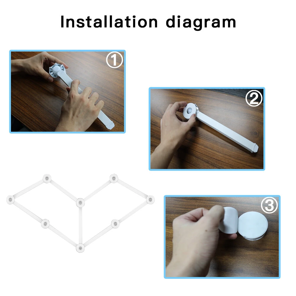 BLITZWILL BW-SL1 DIY Splicing Light Bars RGBIC LED Tuya WiFi Smart Control Music Sync Works With Alexa & Google Assistant for Game Room/Bedroom Decor