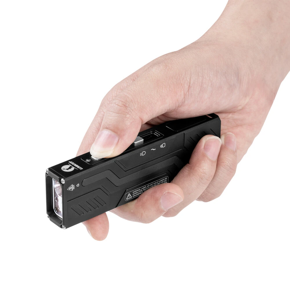 LUMINTOP MoonBox 3.0 1200LM 112M Range Multi-function Smart Flat EDC Flashlight LED Screen Mini RGB Atmosphere Light 365nm UV Light USB-C Charging Strong Magnetic Side Working Light for Hiking Camping Outdoor Emergency
