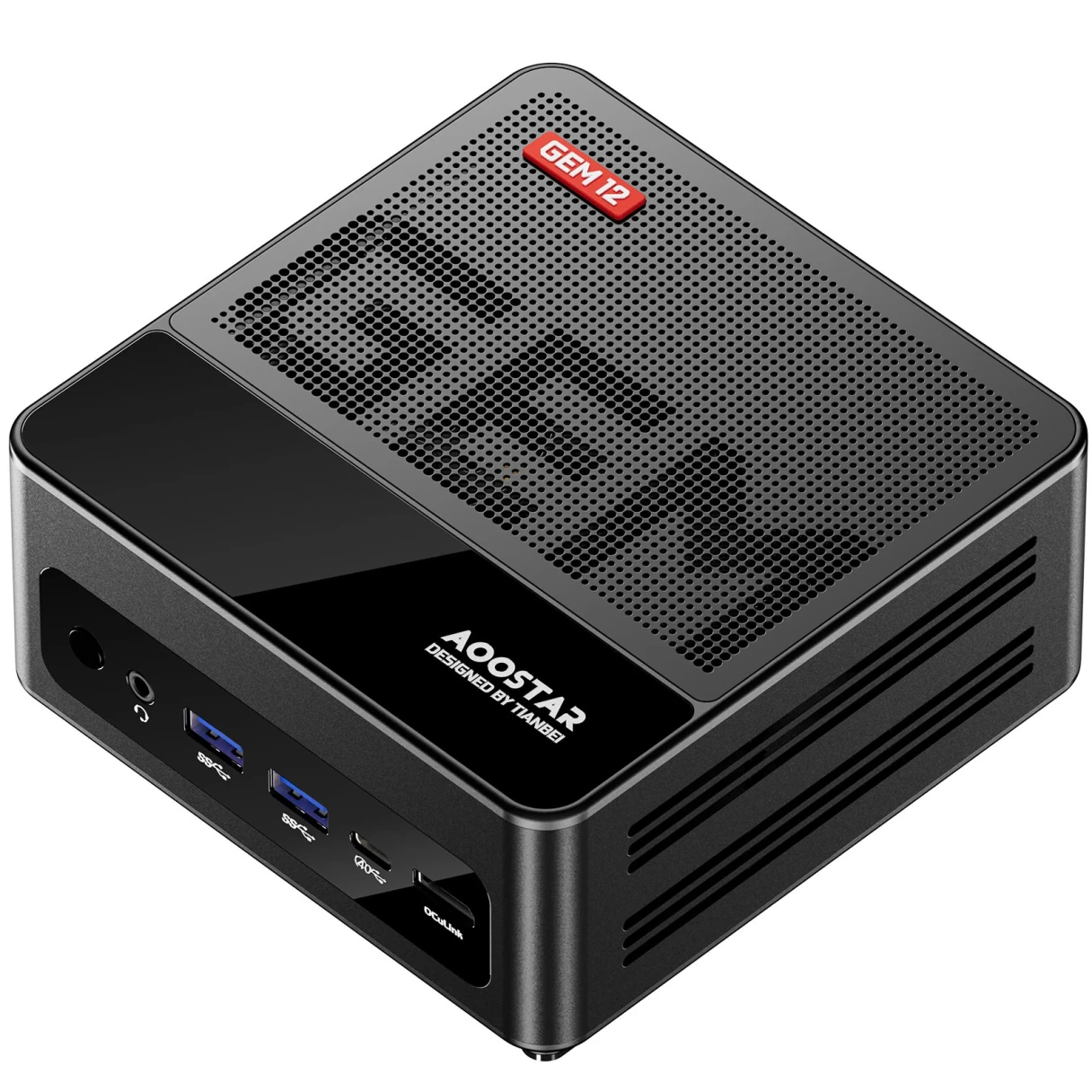 AOOSTAR GEM12 Max Mini PC Barebone (No RAM No SSD) AMD Ryzen 7 8745HS 8 Core 16-thread 4K Quad Screen Output WIFI6 BT5.2 HD USB4 Type-C Dual 2.5G LAN Mini Computer Desktop PC