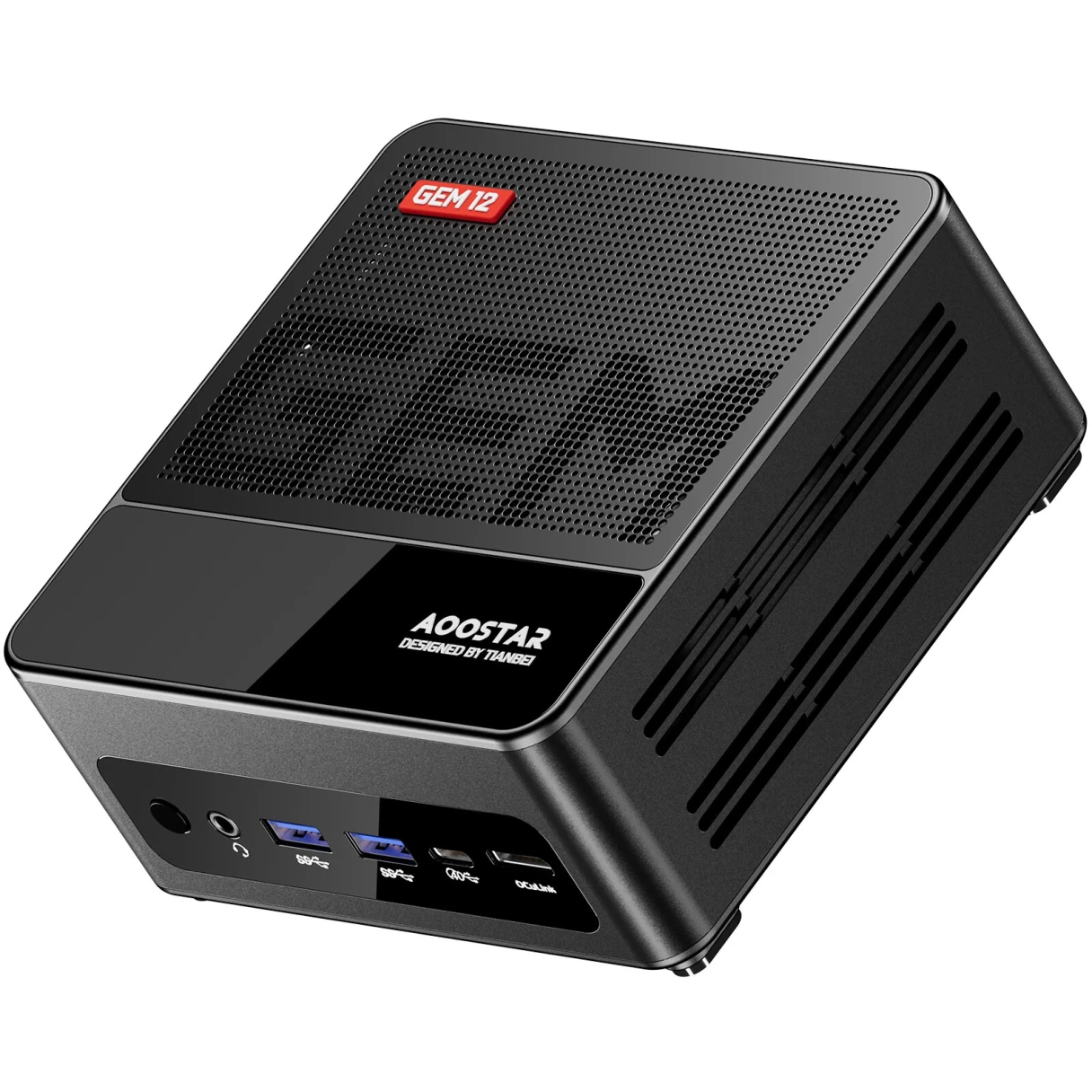 AOOSTAR GEM12 Max Mini PC Barebone (No RAM No SSD) AMD Ryzen 7 8745HS 8 Core 16-thread 4K Quad Screen Output WIFI6 BT5.2 HD USB4 Type-C Dual 2.5G LAN Mini Computer Desktop PC