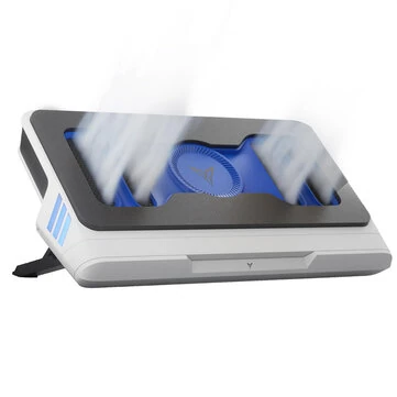 Flydigi BS1 Supercharged Cooling Fan Wind-Pressure Closed-Loop Turbo-Fan Dual Noise Reduction Intelligent Temperature Control 3-Angle Adjustable RGB Laptop Cooling Stand Low Noise Wide Compat
