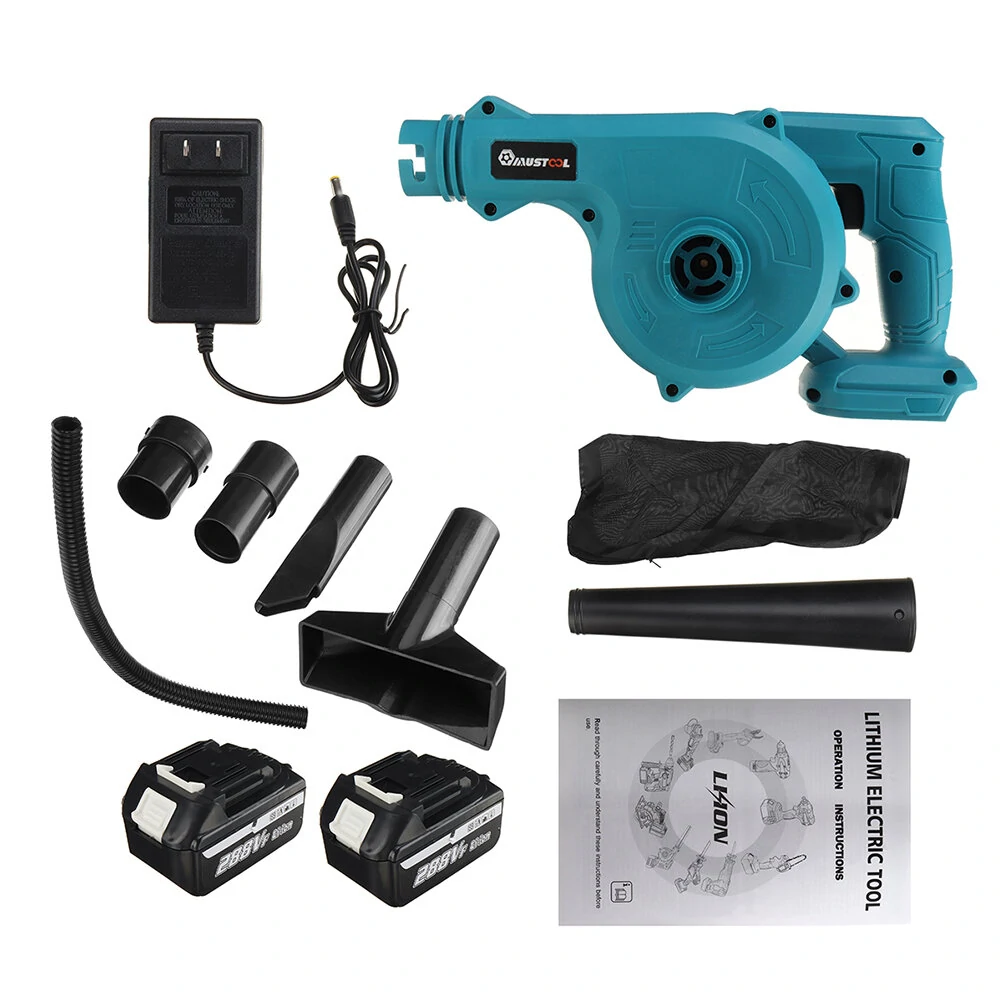 VIOLEWORKS 1500W 20000rpm 18V 2-in-1 Electric Air Blower Blow-suction Type Handheld Blowing Machine for Dust Cleaning