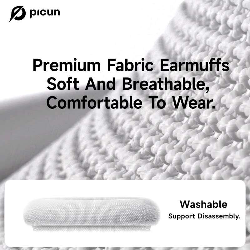 PICUN F8 Pro Wireless bluetooth 5.4 Headset Dual Noise Reduction Headphone ANC ENC Noise Cancelling 40mm Titanium-Plated Diaphragm Speaker AAC Audio 140H Playback Low Delay Removable Earmuffs Headphones with Mic