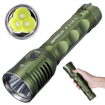 Astrolux® TM01 SFT90X LED 6500LM Long-Range Flashlight 1442m Beam for Search & Rescue, Hunting TM03 3* SST40 LED 6000LM Range With a 33140(15000mAh) Li-ion Battery Type-C Charging Floodlight