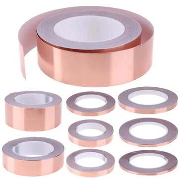 20M Copper Tape Snail Adhesive EMI Shielding Conductive Adhesive Foil Tape For Stained Glass Paper Circuit Electrical Repair