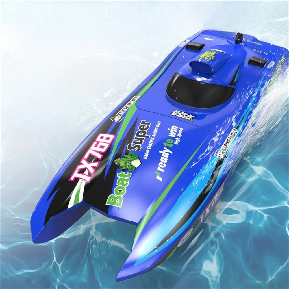 TY XIN 768 Brushless RTR 2.4G 30km/h RC Boat Jet Speedboat Water Cooling Waterproof Remote Control Ship High Speed Full Proportional Vehicles Models Toys