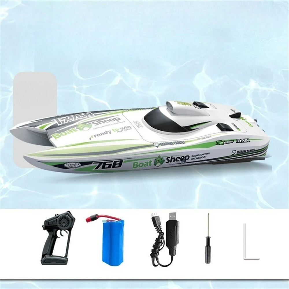 TY XIN 768 Brushless RTR 2.4G 30km/h RC Boat Jet Speedboat Water Cooling Waterproof Remote Control Ship High Speed Full Proportional Vehicles Models Toys