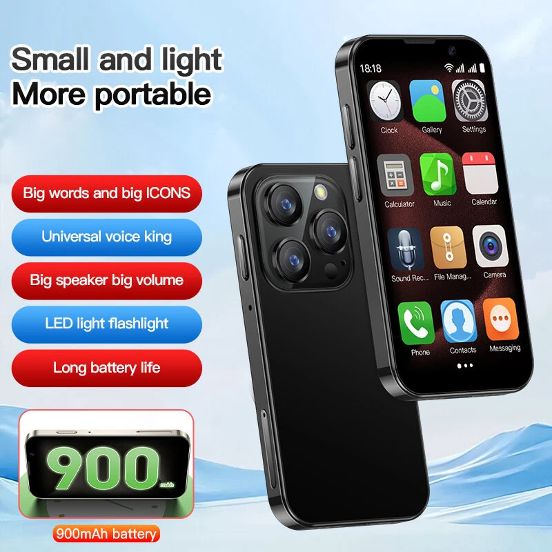 SOYES XS18 Pro Mini 3G 3.0 inch 2GB 16GB 900mAh 5MP Camera Android 8.1 Dual SIM Face Unlock Quad Core Mobile Phone