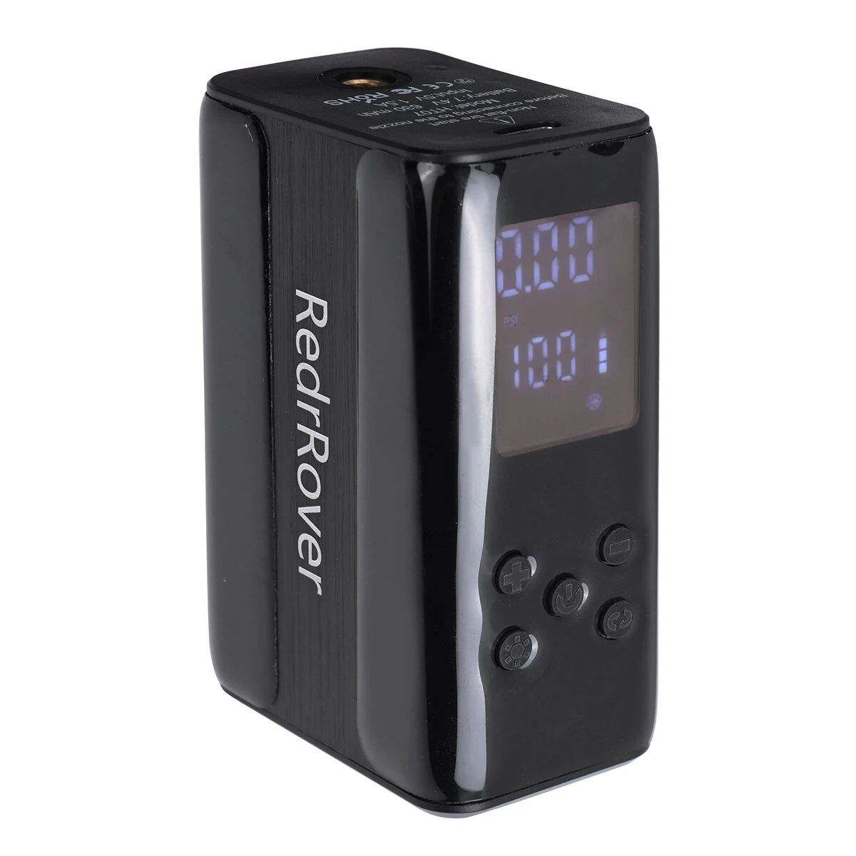 RedrRover Mini-P02 Electric Air Pump 100PSI Cordless Inflation with LED Display for Motorbike Road Bicycle Mountain Motorcycle Ball