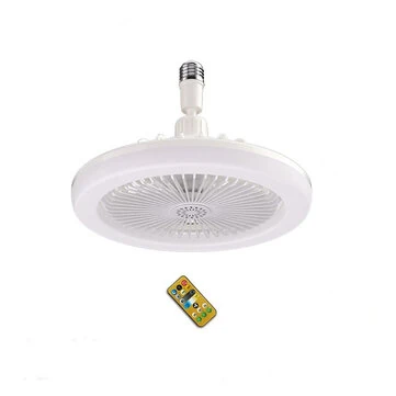 E27 Ceiling Fan Light Brightness & Color Temperature Dimmable 3-Speed Wind with Remote Control for Living Room Dining Room