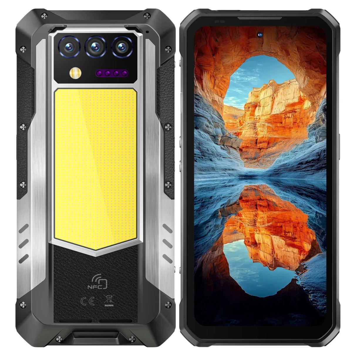 [EU Direct] Oukitel WP100 Titan 5G 33000mAh Built-in Projector 200MP Camera 48GB 512GB 1200 lumen Camping Light 6.8 inch 66W Fast Charge Dimensity 7300 NFC IP68 IP69K Waterproof Rugged Smartphone