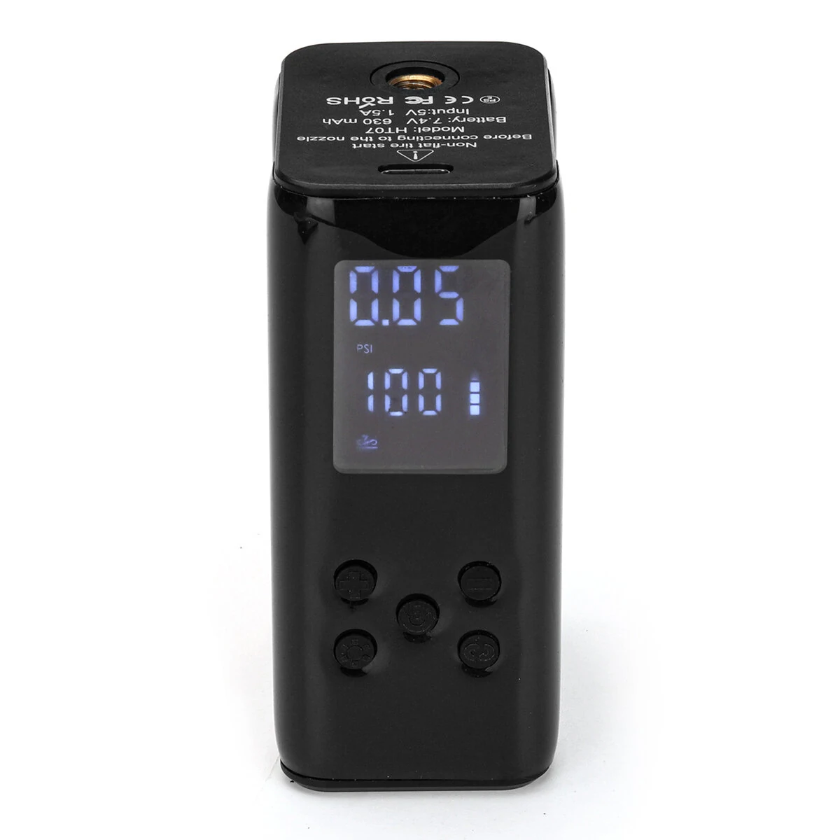 RedrRover Mini-P02 Electric Air Pump 100PSI Cordless Inflation with LED Display for Motorbike Road Bicycle Mountain Motorcycle Ball