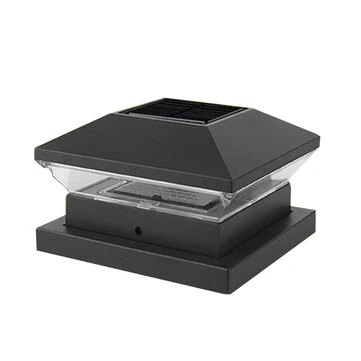 LED Solar Post Light 3000K+6000K Outdoor Transparent Garden Fence Villa Gate Post Lamp Courtyard Wall Lace Column Lamp  IP65 Waterproof