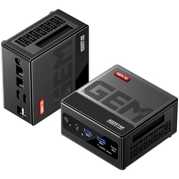 AOOSTAR GEM10 Mini PC AMD Ryzen 7 6800H 8 Core 16 Thread 32GB DDR5 1TB SSD Windows 11 Pro WIFI6 BT5.2 4K Triple Screen Output Mini Computer Desktop PC
