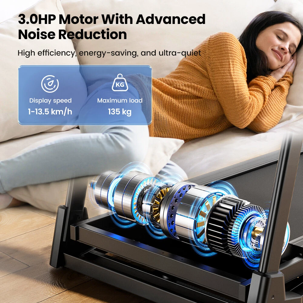 [EU Direct] Formill FT61 3.0HP Folding Treadmill - 13.5km/h Speed | 15° Incline | 300lbs Load | LED Display | Ultra-Quiet | Pro-Level Cushioning for Home Office Workout