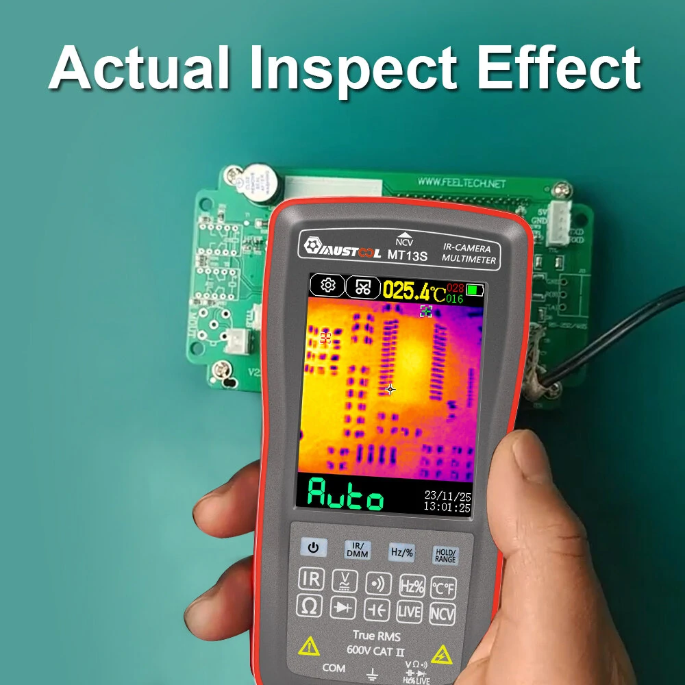 Mustool MT13S 2 In 1 192*192 Thermal Imager Multimeter 10000 Counts 2.8 Inch Touch Screen Electric Circuit Automobile Inspect IR Thermal Camera Multimeter