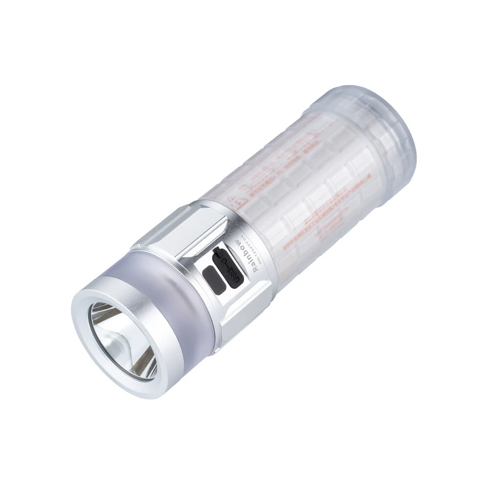 Lumintop Rainbow 2.0 LED+RGB Flashlight 3000LM 1000M 46950 32000mAh Battery USB-C Rechargeable Camping Flashlight