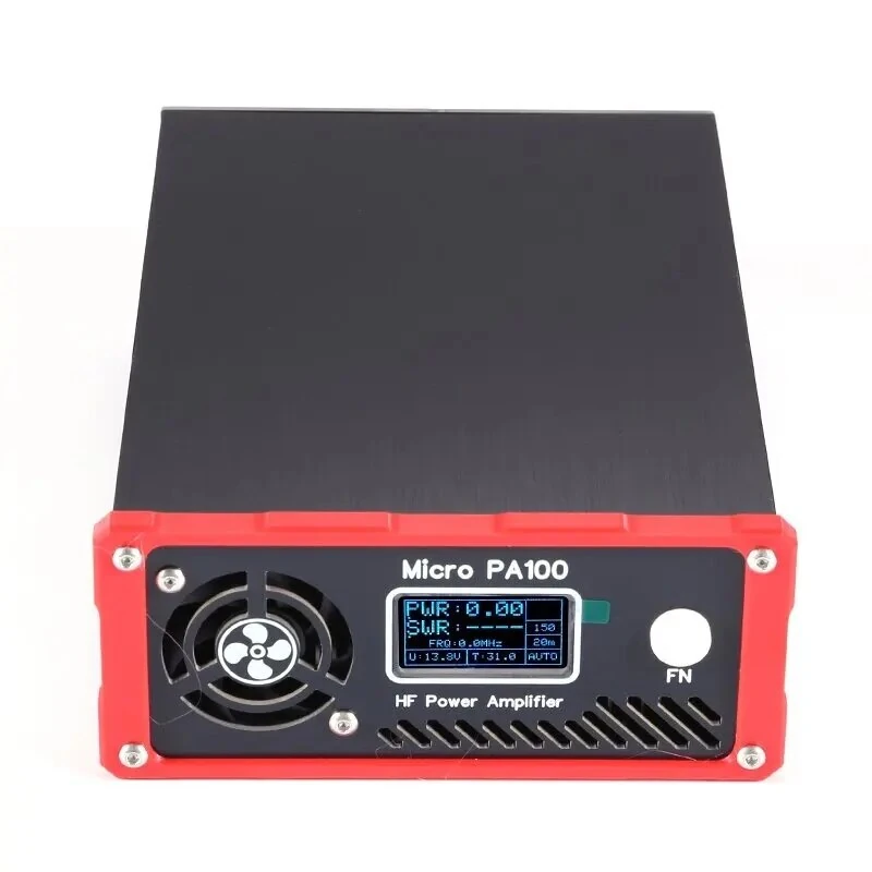 Micro PA100 100W HF Amplifier Auto TX/RX & LPF Switching SWR/Temp Protection Compatible with ICOM/YAESU/XIEGU