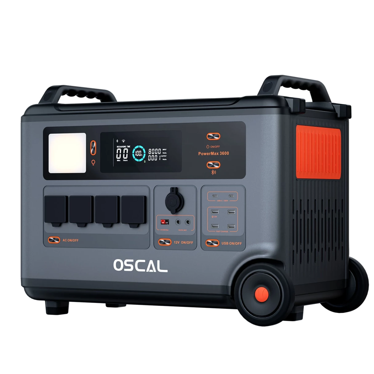 Blackview Oscal Powermax6000 Rugged Power Station with PM400 400W Foldable Solar Panel Set 3600Wh to 57600Wh LiFePO4 Battery Pack Power Station with 14 Outlets 5 LED Light Modes Morse Code Roller Power Backup for Emergency Communication Camping House