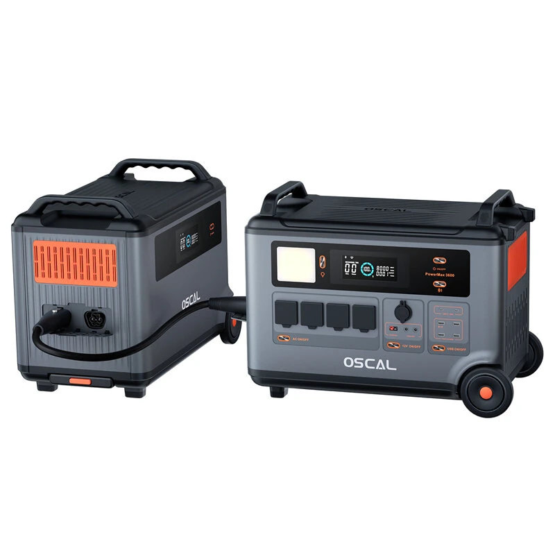 Blackview Oscal Powermax6000 Rugged Power Station with PM400 400W Foldable Solar Panel Set 3600Wh to 57600Wh LiFePO4 Battery Pack Power Station with 14 Outlets 5 LED Light Modes Morse Code Roller Power Backup for Emergency Communication Camping House