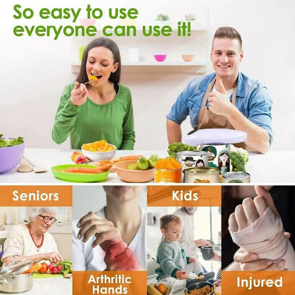 Electric Can Opener Automatic One Touch Can Opener for All Can Sizes Seniors Kitchen Device Arthritis and Weak Hands
