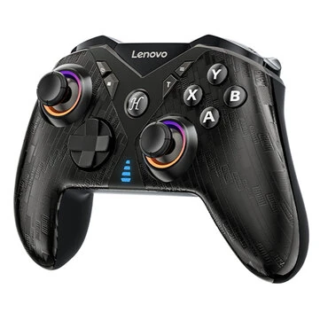 Lenovo S05 RGB Wireless Gaming Controller 1000Hz Wired+200Hz Wireless Return Rate Dual Hall Effect Joysticks+Triggers Gamepad with Dual Vibration Motors Support Six-axis Turbo Function