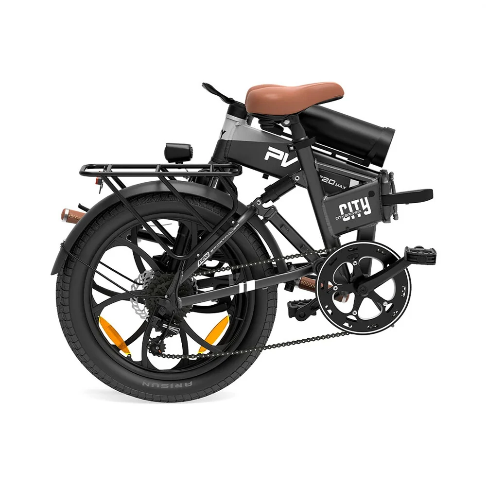 [EU DIRECT] PVY Z20 MAX Electric Bike 36V 15AH+10.6AH Dual Batteries 250W Motor 20inch Tires 200KM Max Mileage 150KG Max Load Folding Electric Bicycle
