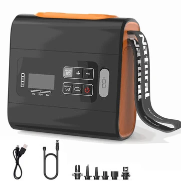 22PSI Smart Air Pump 5000mAh Rechargeable Battery-Powered for Inflatable Paddle Boards Auto-Off High Pressure Intelligent Portable Electric Air Pump