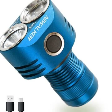 Niwalker ETmini M1 V2S 3000LM 185M Throw EDC Flashlight CW&NW Handheld with Magnetic Tailcap Type-C Rechargeable High CRI LED Pocket Clip Flashlight Power by 18350 Battery Waterproof Torch