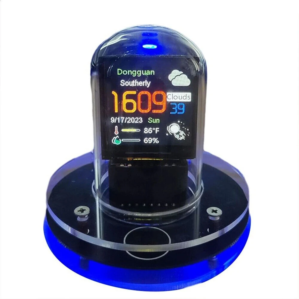 Nixie Tube Clock Weather Smart WIFI Bitcoin Desktop Clock DIY Tube Clocks Digital Table Clock Visual Display Changeable Automatic Update