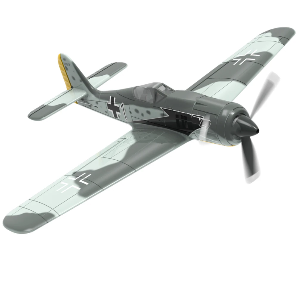 Eachine Mini FW190 400mm Wingspan 2.4G 4CH 6-Axis Gyro One Key Aerobatics XPilot Stabilization System EPP RC Airplane BNF/RTF Compatible DSM S-BUS Protocol for Beginner