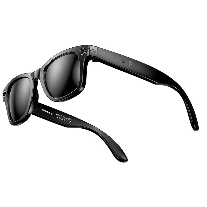 Bakeey W600 AI Smart Glasses First-Person View Camera bluetooth 5.4 Voice Assistant 12H Battery IP65 Waterproof 35g Lightweight Hands-Free for Vlogging Shooting