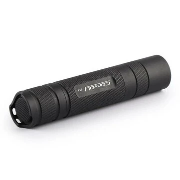 Convoy S2+ Black XM-L2 7135*8 Orange Peel EDC Flashlight, Stong Light Powerful Compact. Ideal for Outdoor Adventure
