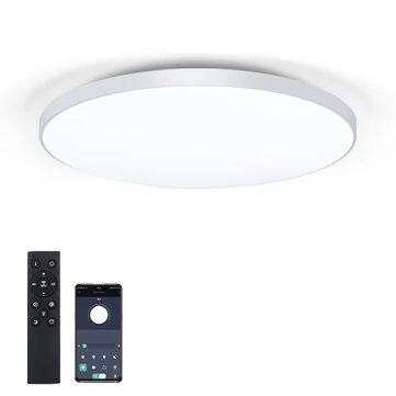 [EU Direct] 50W 37cm LED Smart Ceiling Lamp Remote Control Dustproof 3000K~6000K Dimmable Ceiling Lamp For Living Room & Bedroom AC180~240V