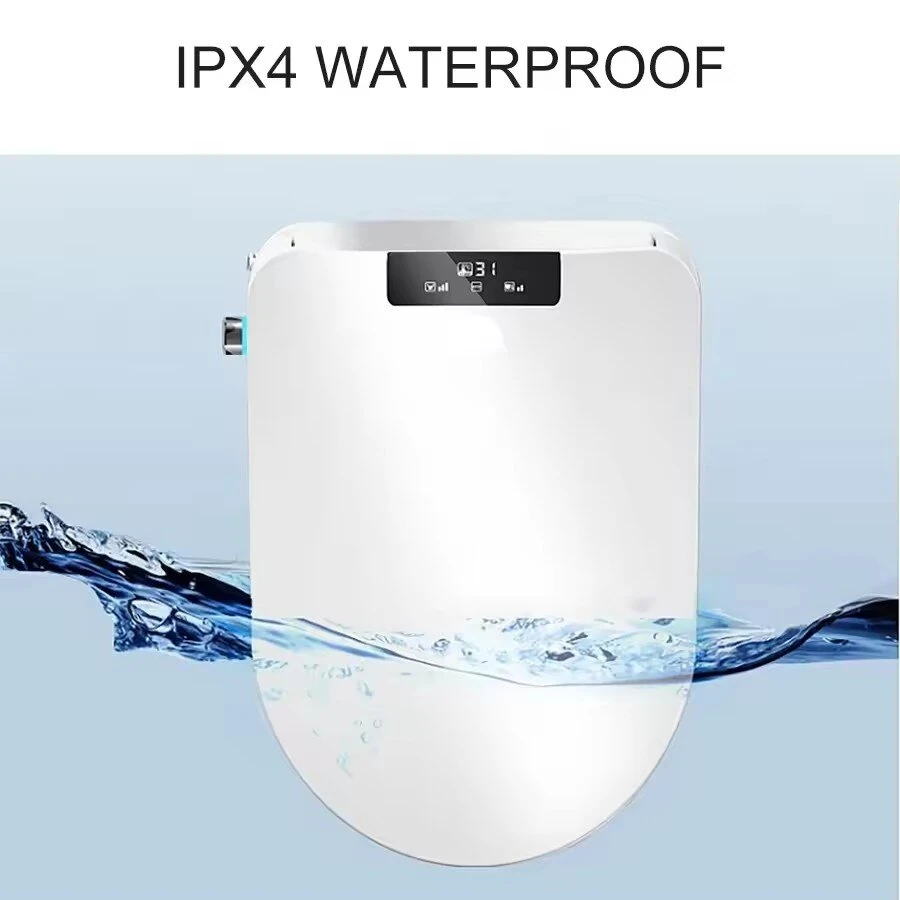 Smart Toilet Seat Cover Remote Control Automatic Bidet Heating Universal U Shape Flip Cover Plate Waterproof Multi-functional